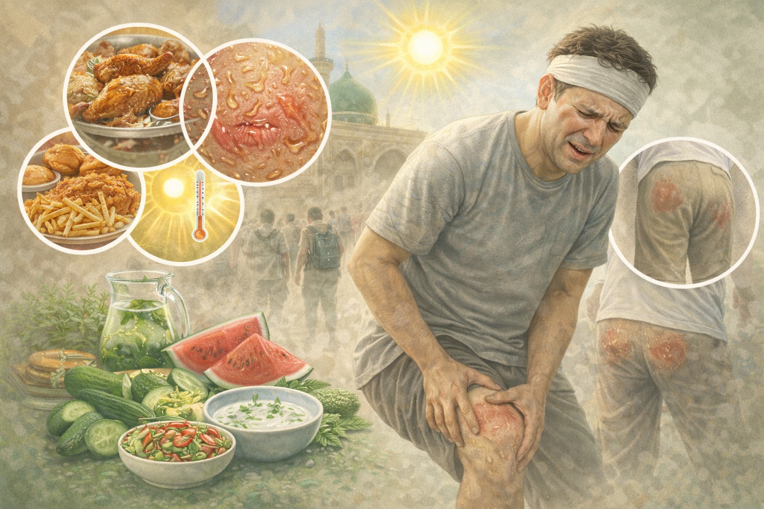 عرق‌سوزی در پیاده‌روی اربعین؛ چرا ایجاد می‌شود و چگونه می‌توان از آن پیشگیری کرد؟