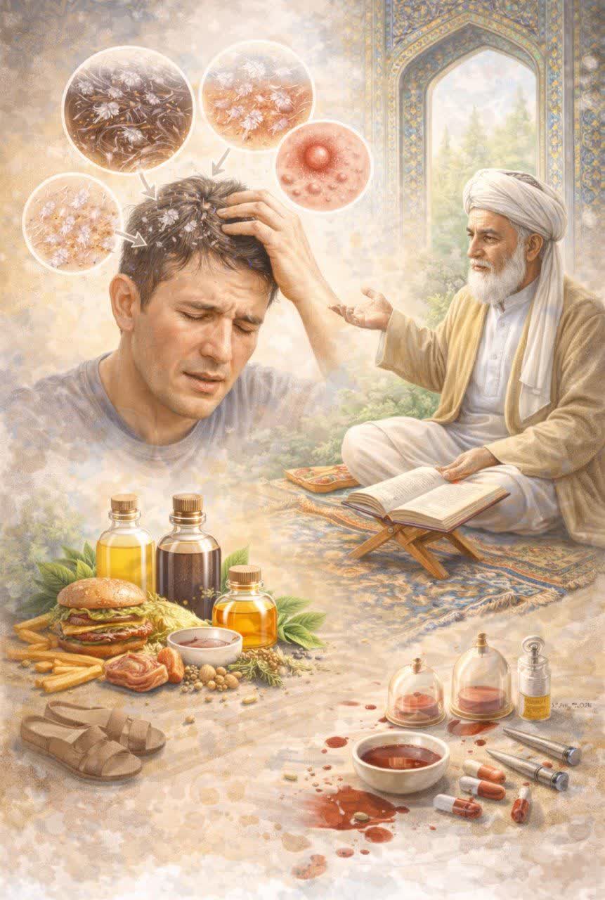 علت خارش کف سر، شوره و پوسته‌ریزی از نگاه طب سنتی و راهکارهای اصولی درمان